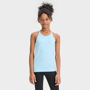 NEW All in Motion Girls Seamless Tank Top Light Blue Size Medium